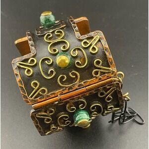 Vintage Mexican Casa Maya Brutalist Mid Century Hinged Cuff Bracelet Mid Century